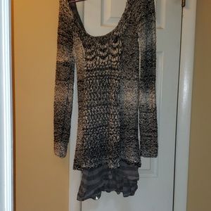 Beautiful knit free people dress w/ lining